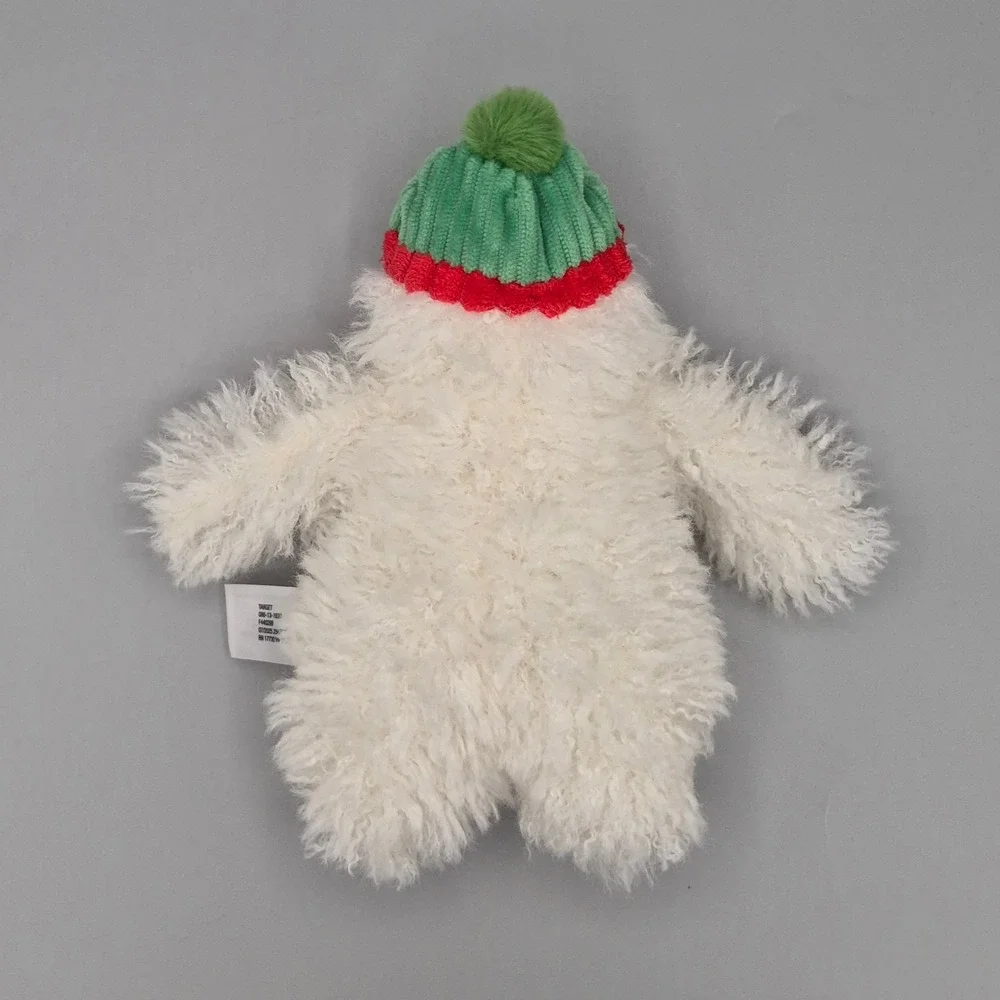 Gigglescape White Shaggy Yeti Plush Abominable Snowman Green Red Hat F440298
